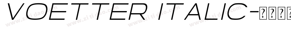Voetter Italic字体转换